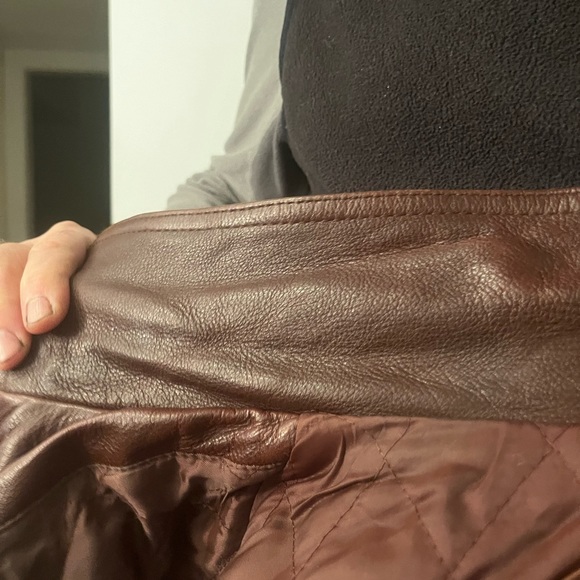 Vintage Genuine leather vintage mens jacket size L - Picture 10 of 12